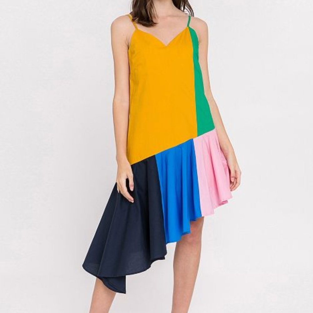 English Factory Colorblock Midi Dress
